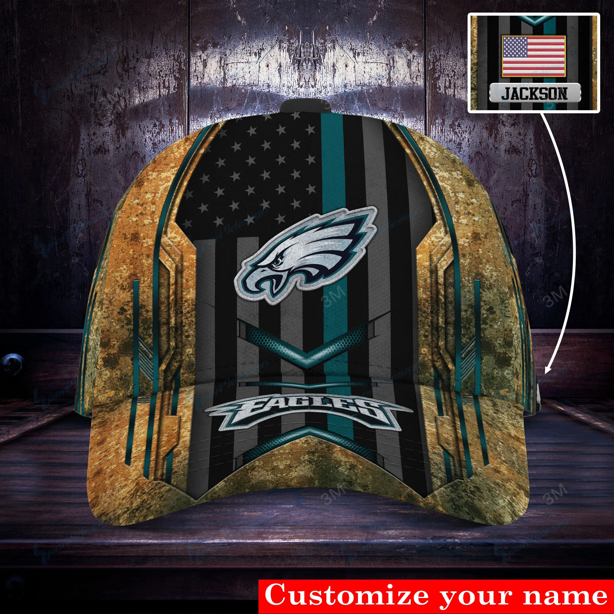 philadelphia eagles personalized classic cap bg538 rbcp4