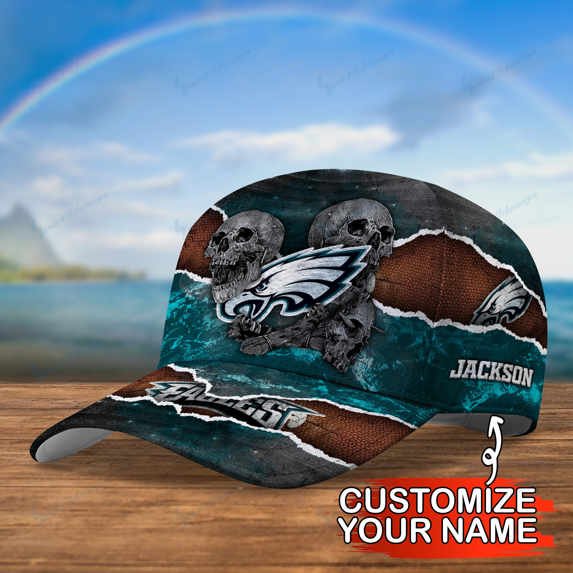 philadelphia eagles personalized classic cap bg681 rf01r