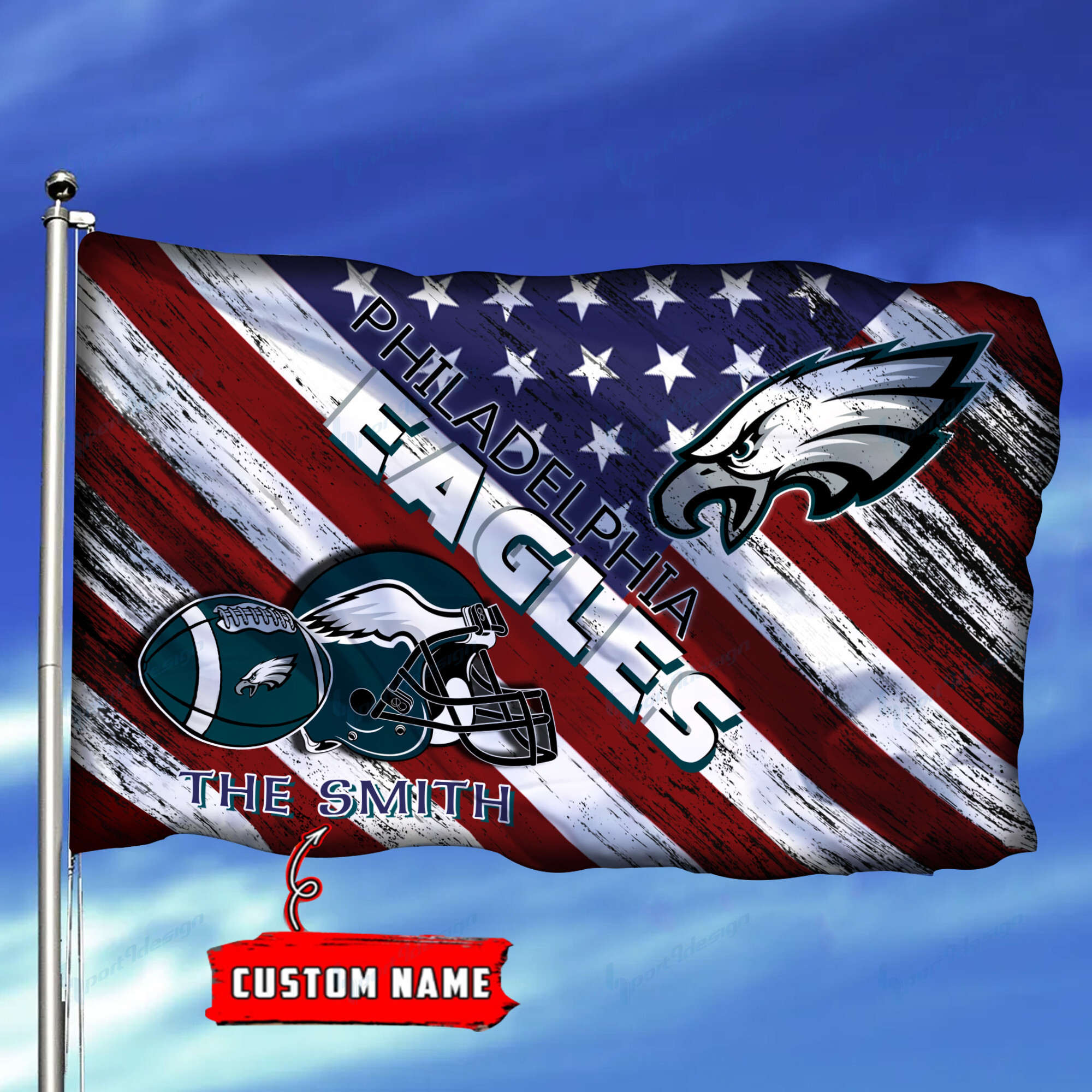 philadelphia eagles personalized flag 158 0stcn
