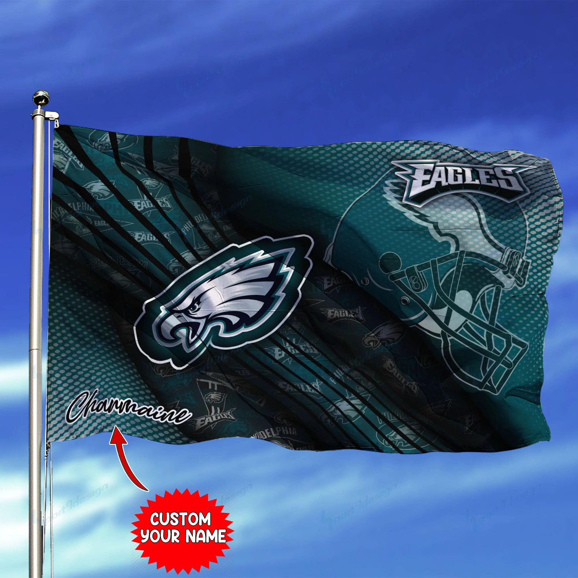 philadelphia eagles personalized flag 230 p2cgs