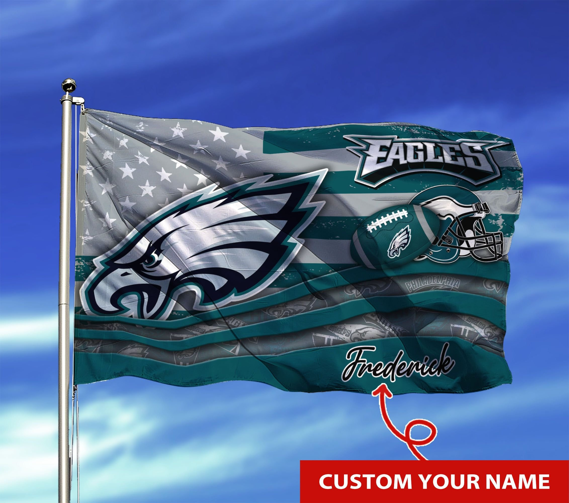 philadelphia eagles personalized flag 25 dhhfc