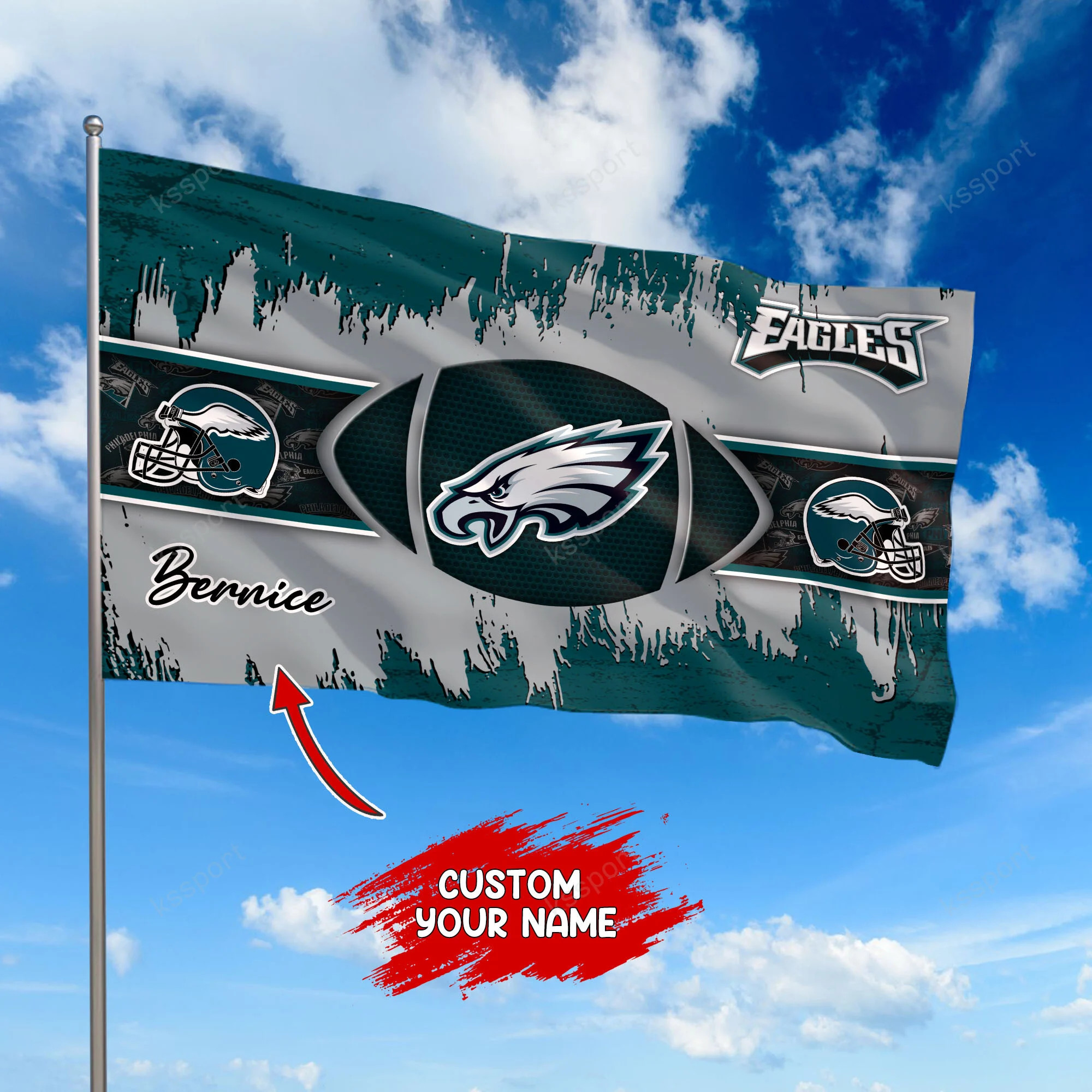 philadelphia eagles personalized flag 397 kgc4h