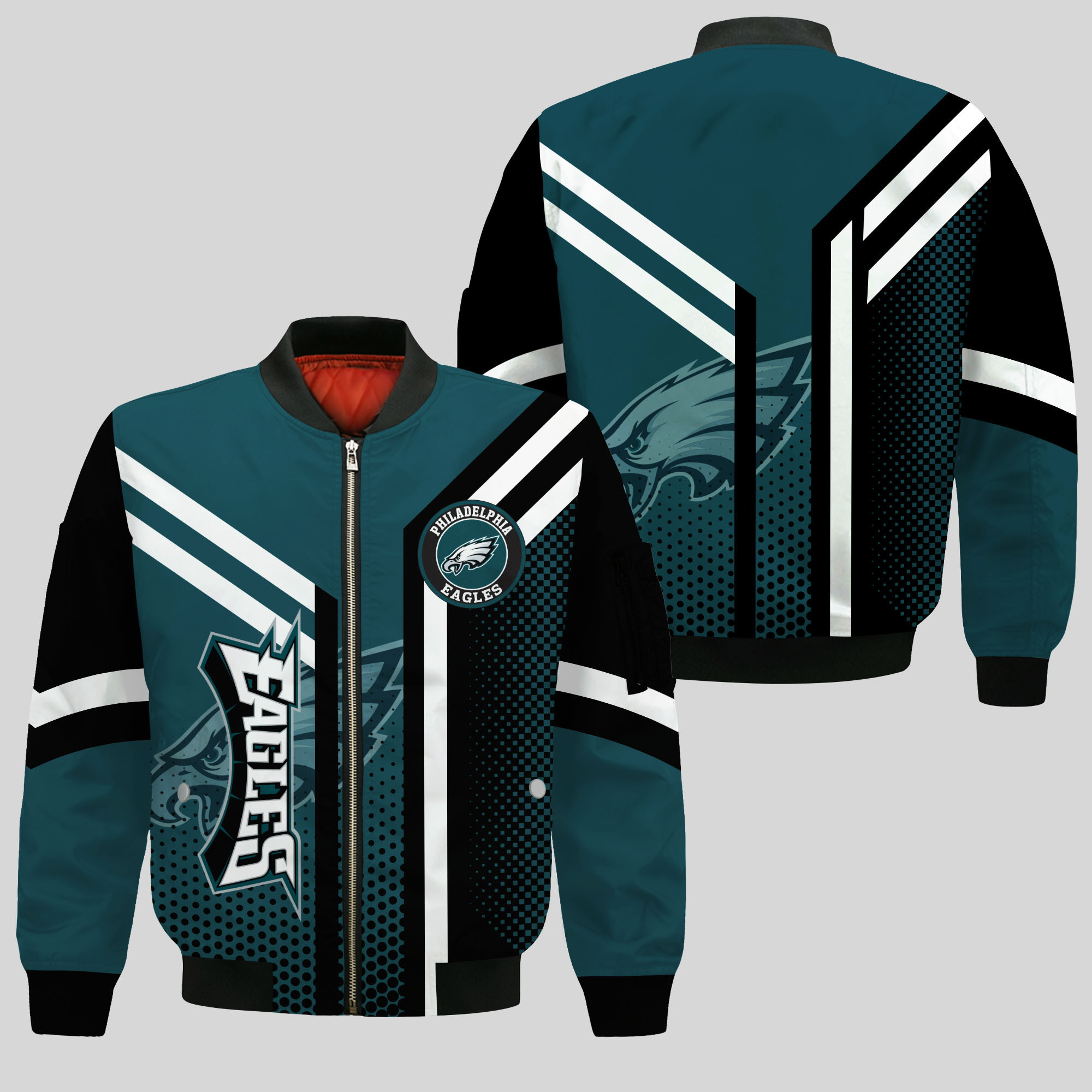 philadelphia eagles thick bomber jacket cs101 23car