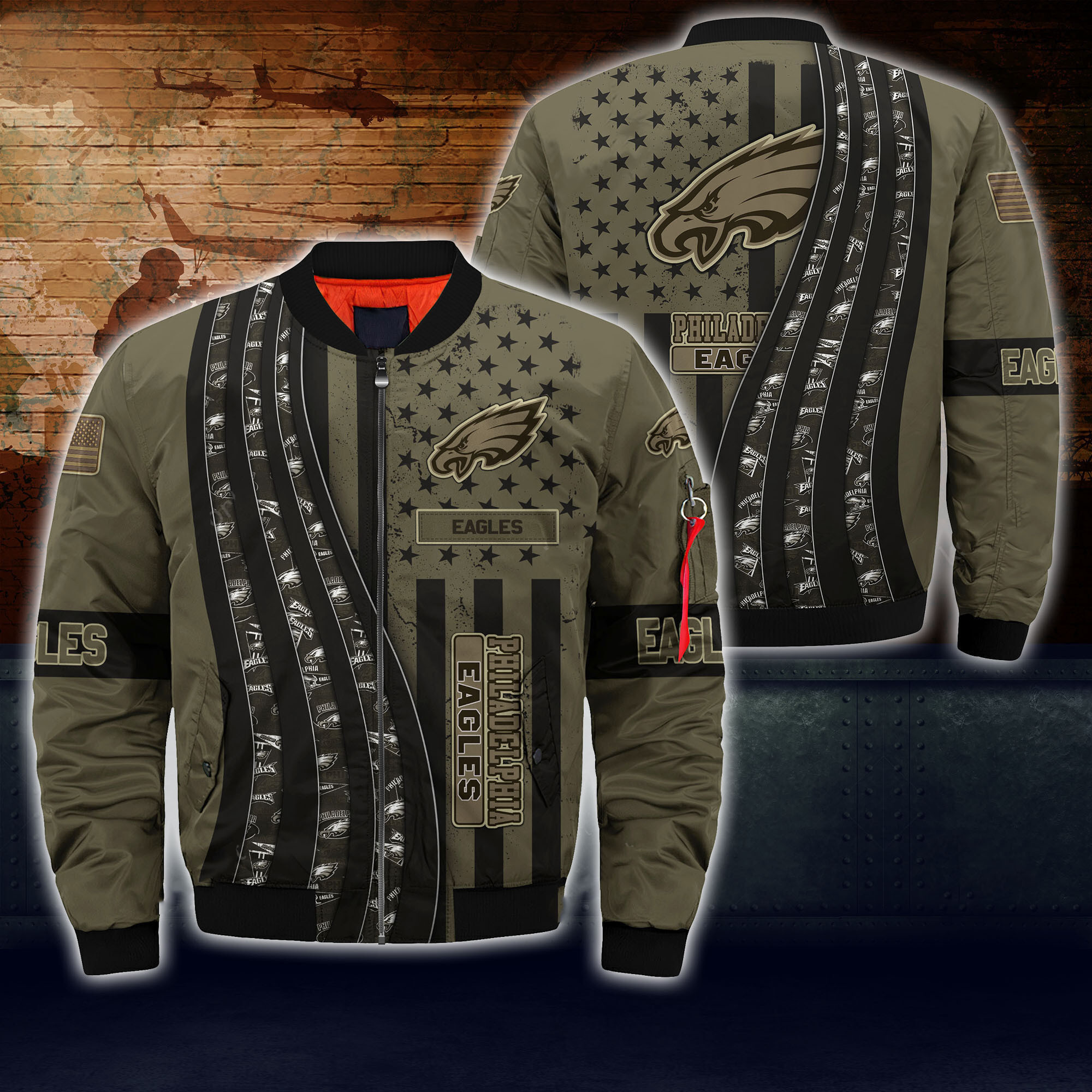 philadelphia eagles thick bomber jacket cs94 kia5h