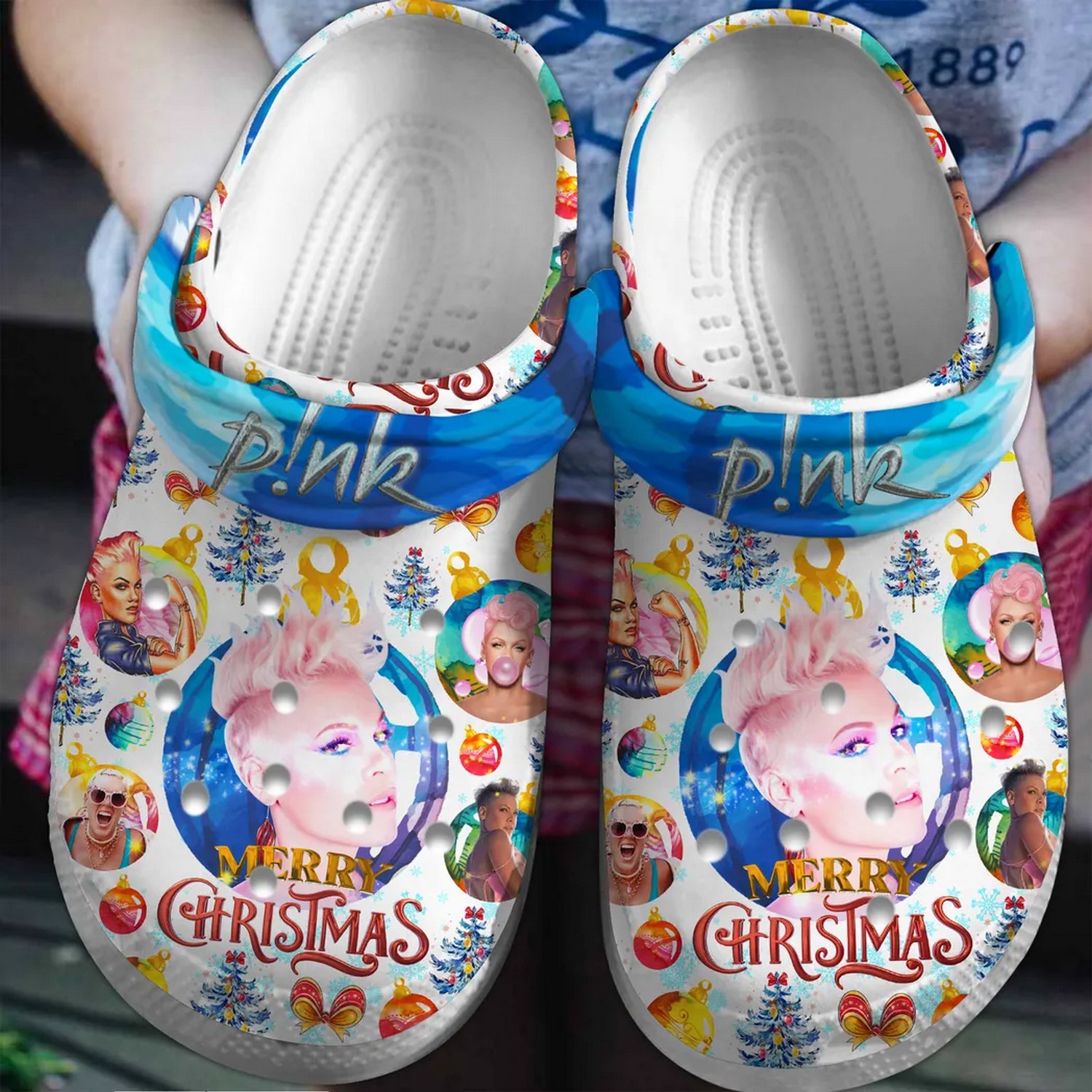 pink single merry christmas clogs for kids and adults bkapa