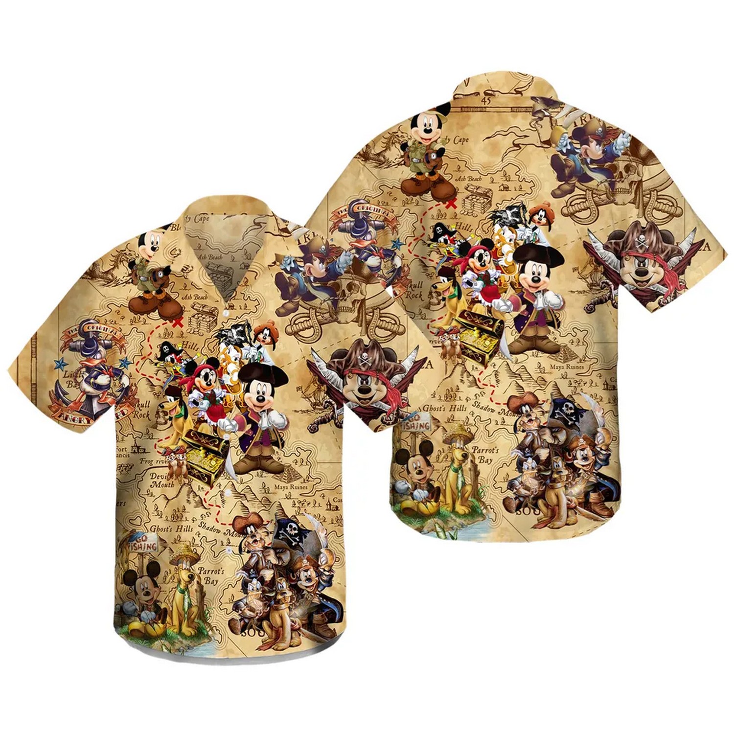 pirates mickey mouse 3d cool hawaiian shirt wsura