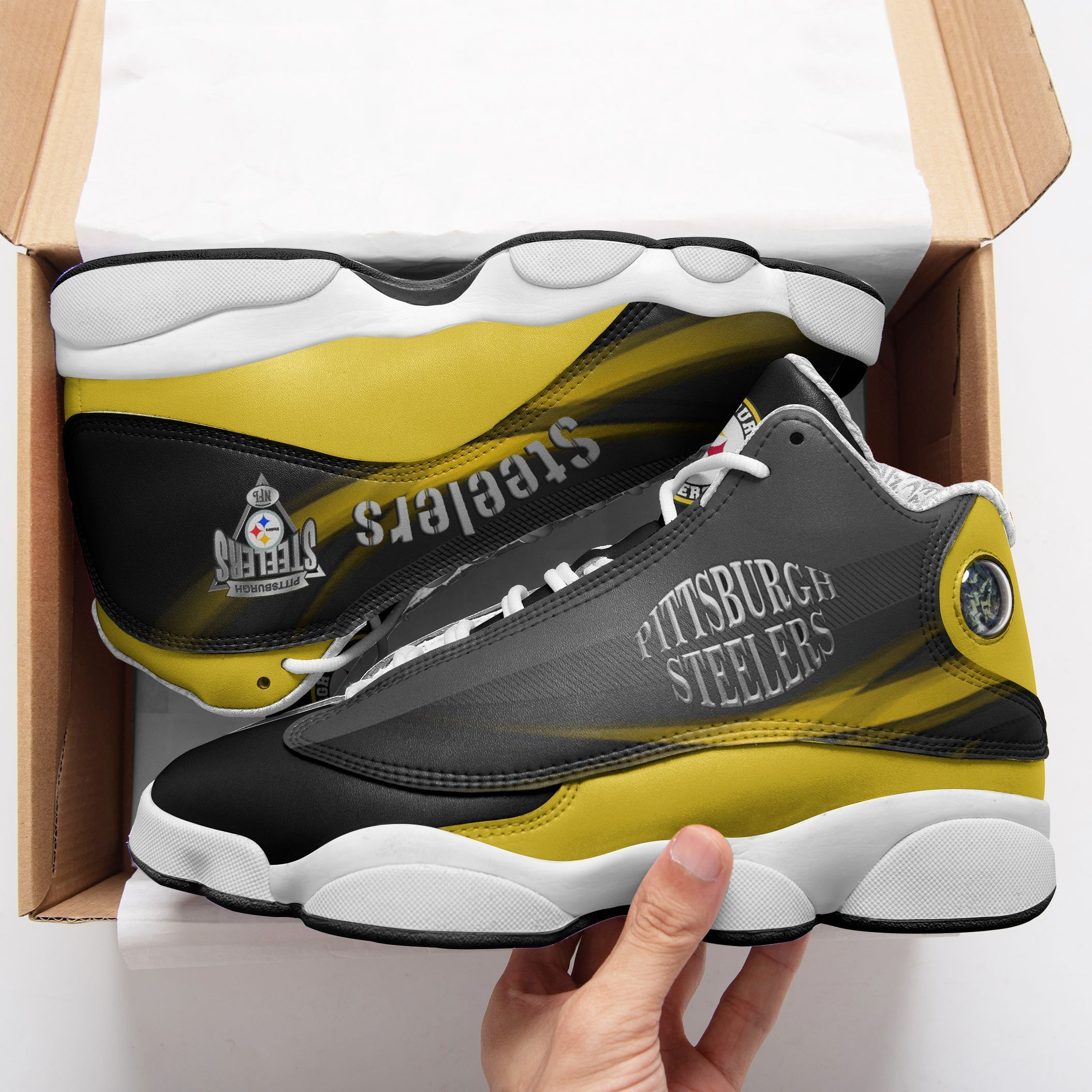 pittsburgh steelers air jd13 sneakers 724 rfrss