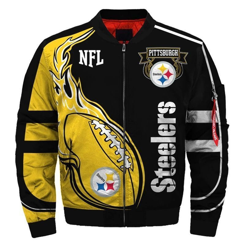 pittsburgh steelers custom bomber jacket v7xj2