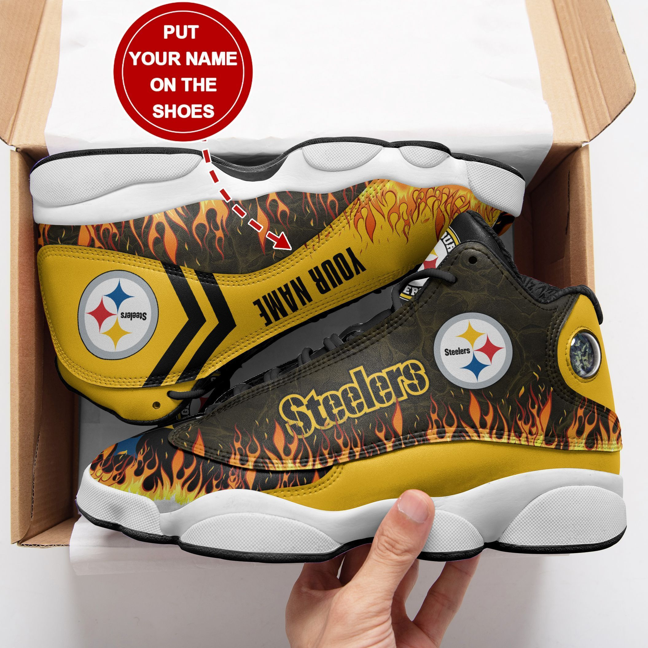 pittsburgh steelers personalized ajd13 sneakers 1003 gvqzf