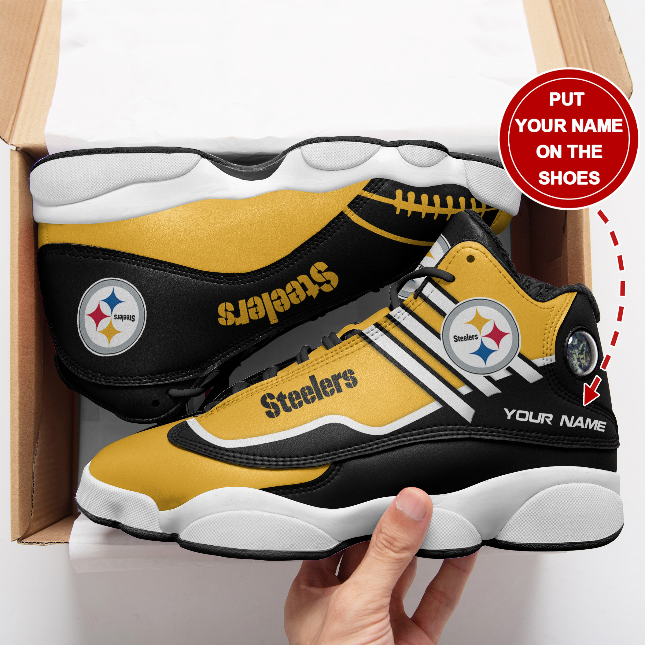 pittsburgh steelers personalized ajd13 sneakers bg19 x5zhx