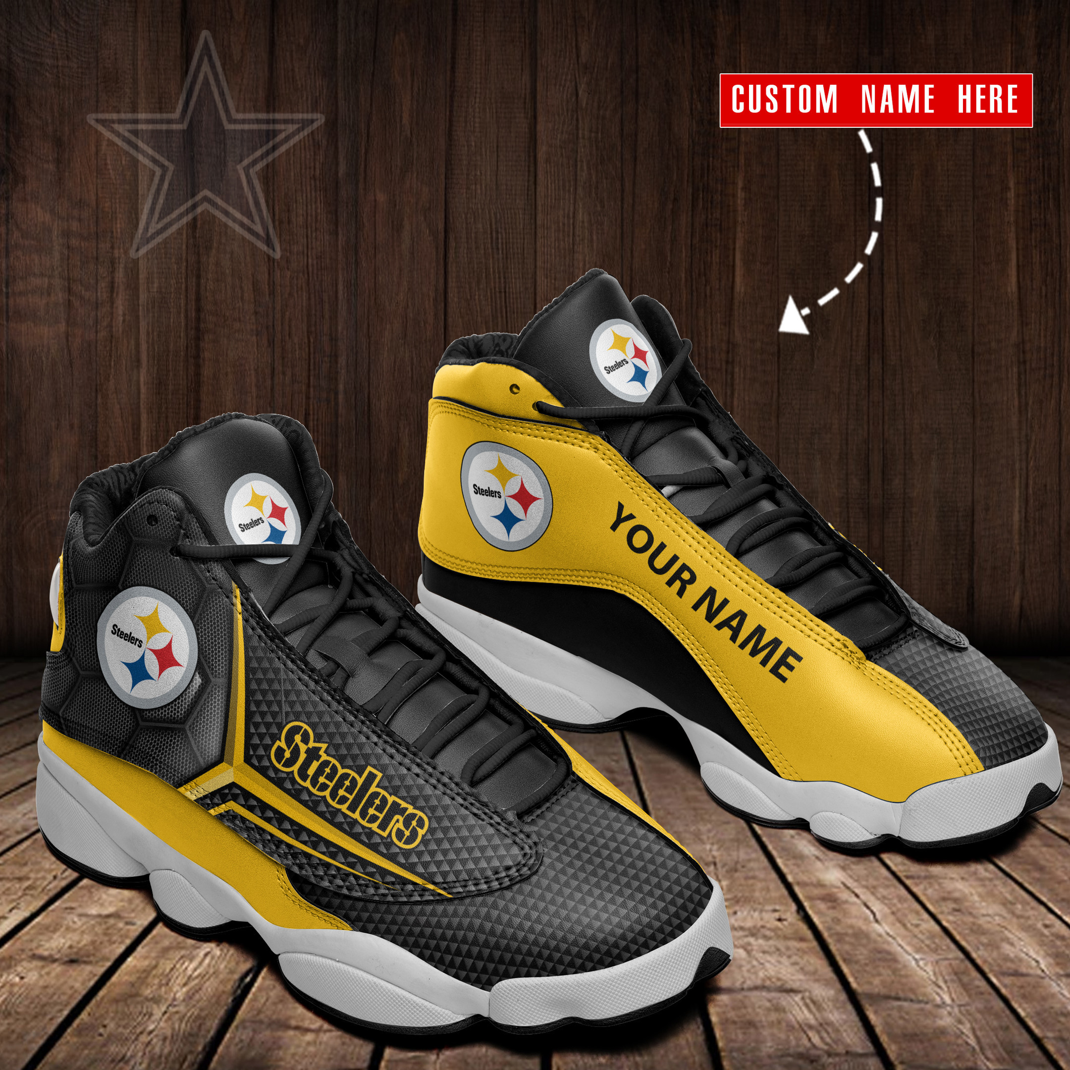 pittsburgh steelers personalized ajd13 sneakers bg98 fszw1