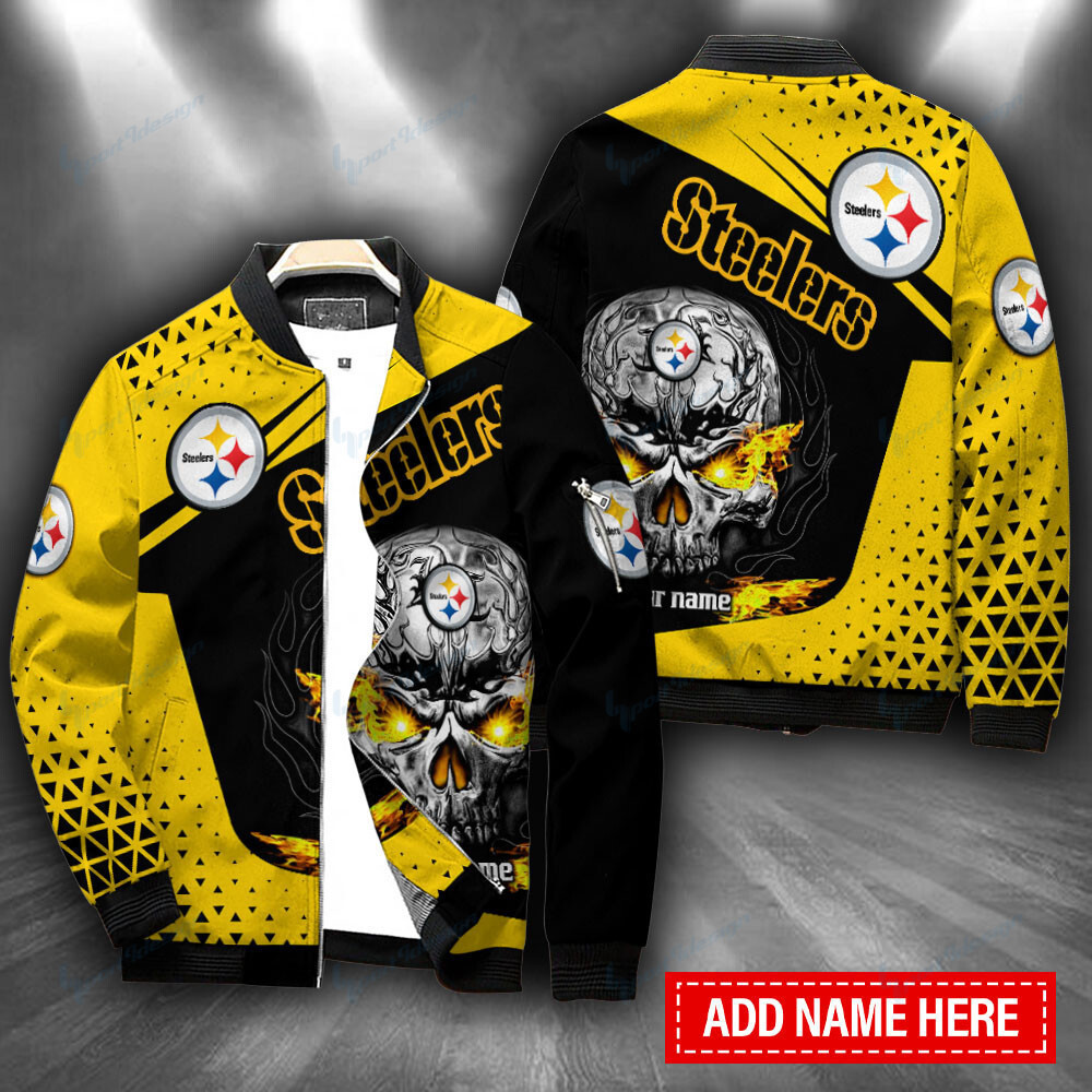 pittsburgh steelers personalized bomber jacket bg321 4fcqk