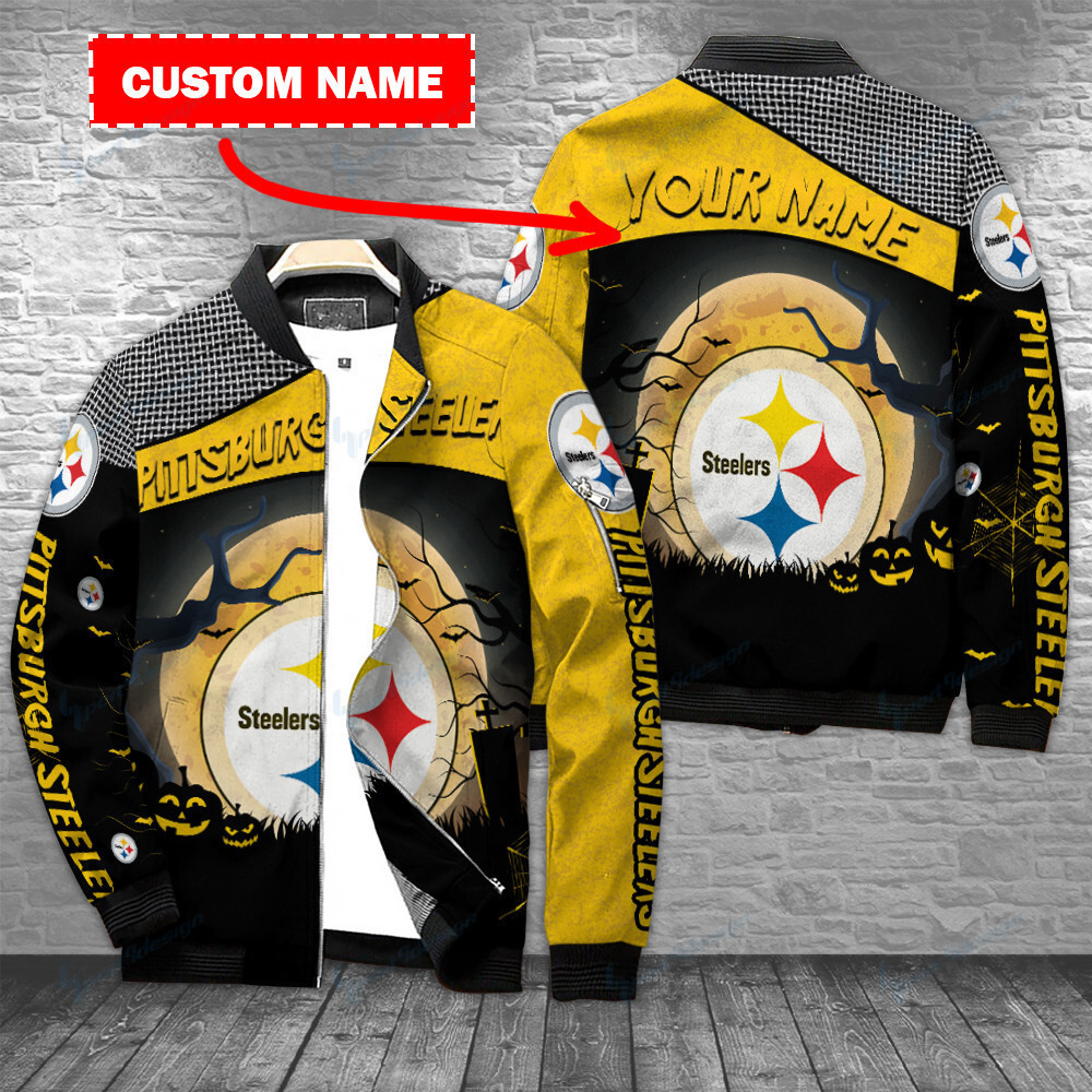 pittsburgh steelers personalized bomber jacket bg388 3yhfb