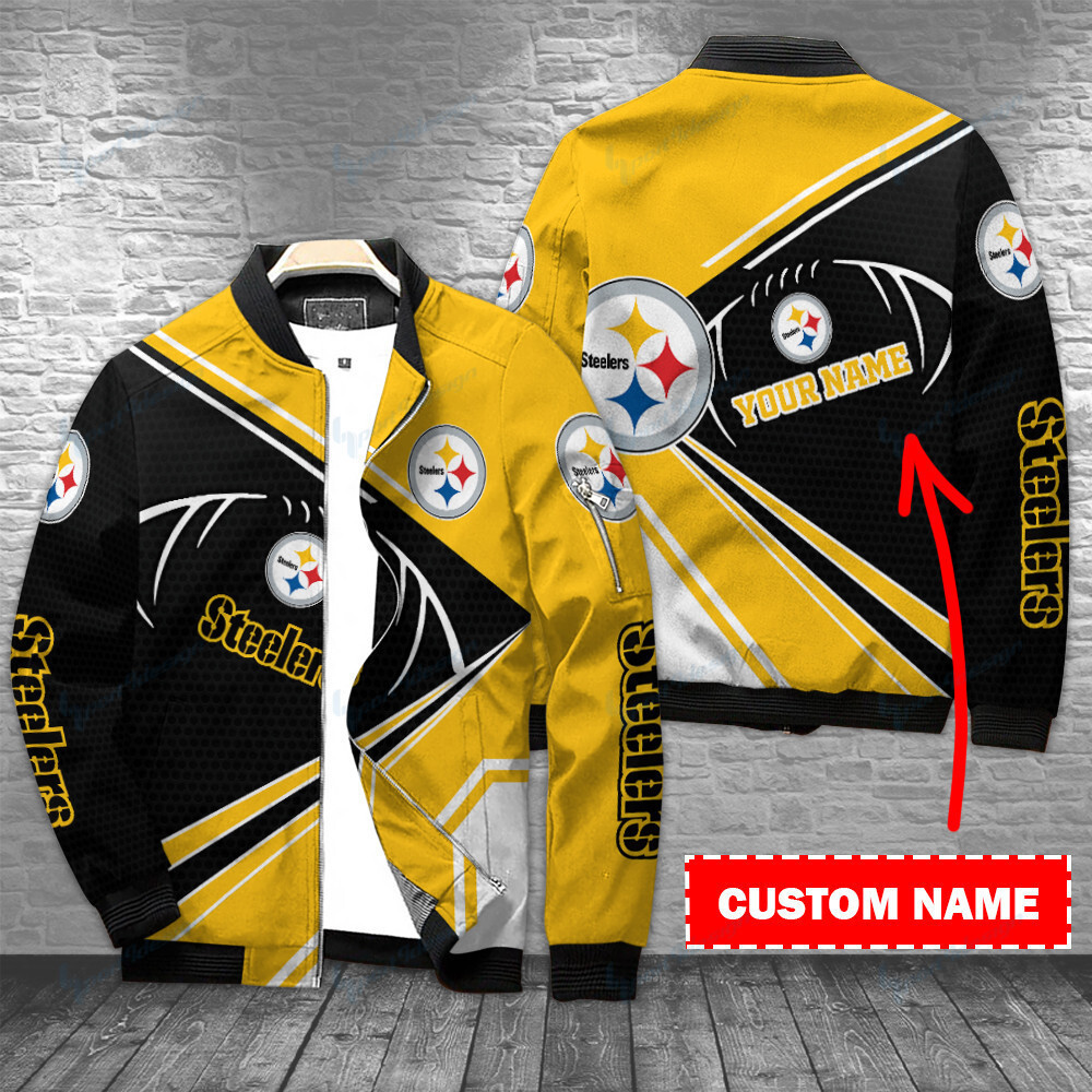 pittsburgh steelers personalized bomber jacket bg439 ukgee