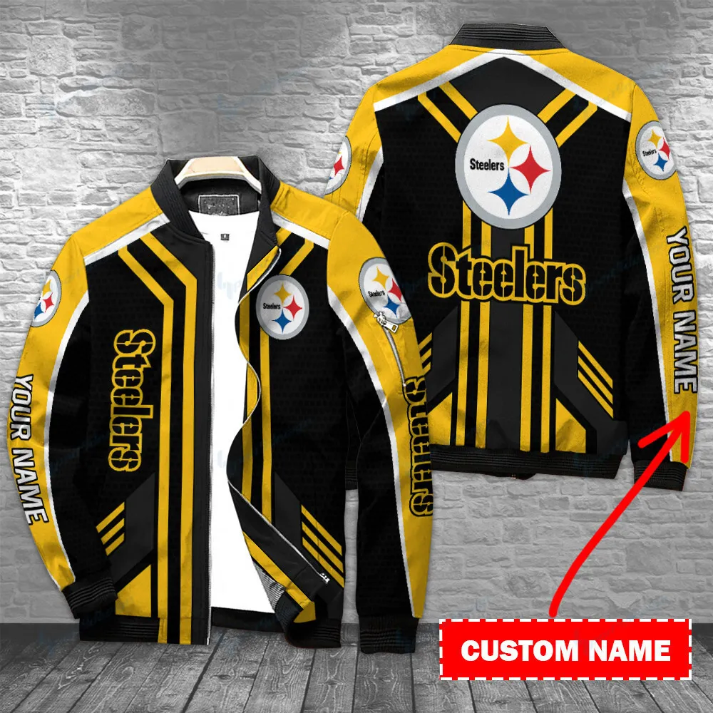 pittsburgh steelers personalized bomber jacket bg444 cmlmw