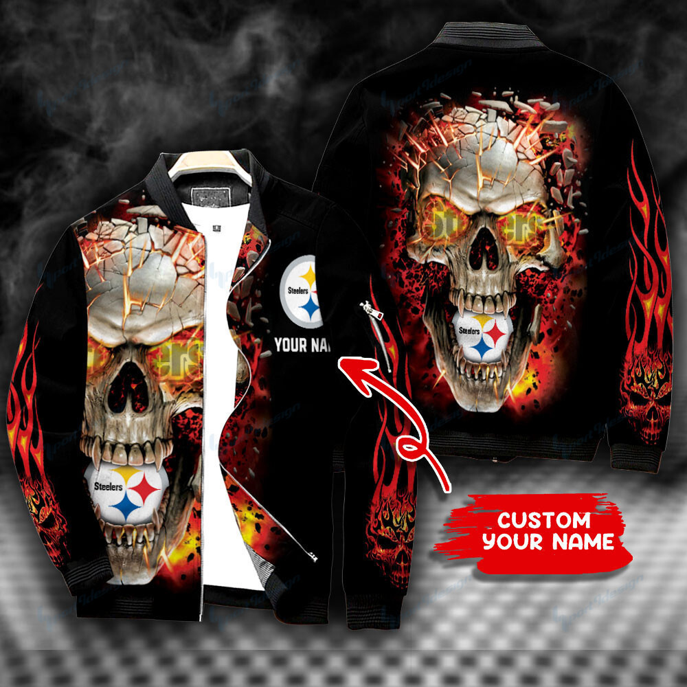 pittsburgh steelers personalized bomber jacket bg450 szmbi