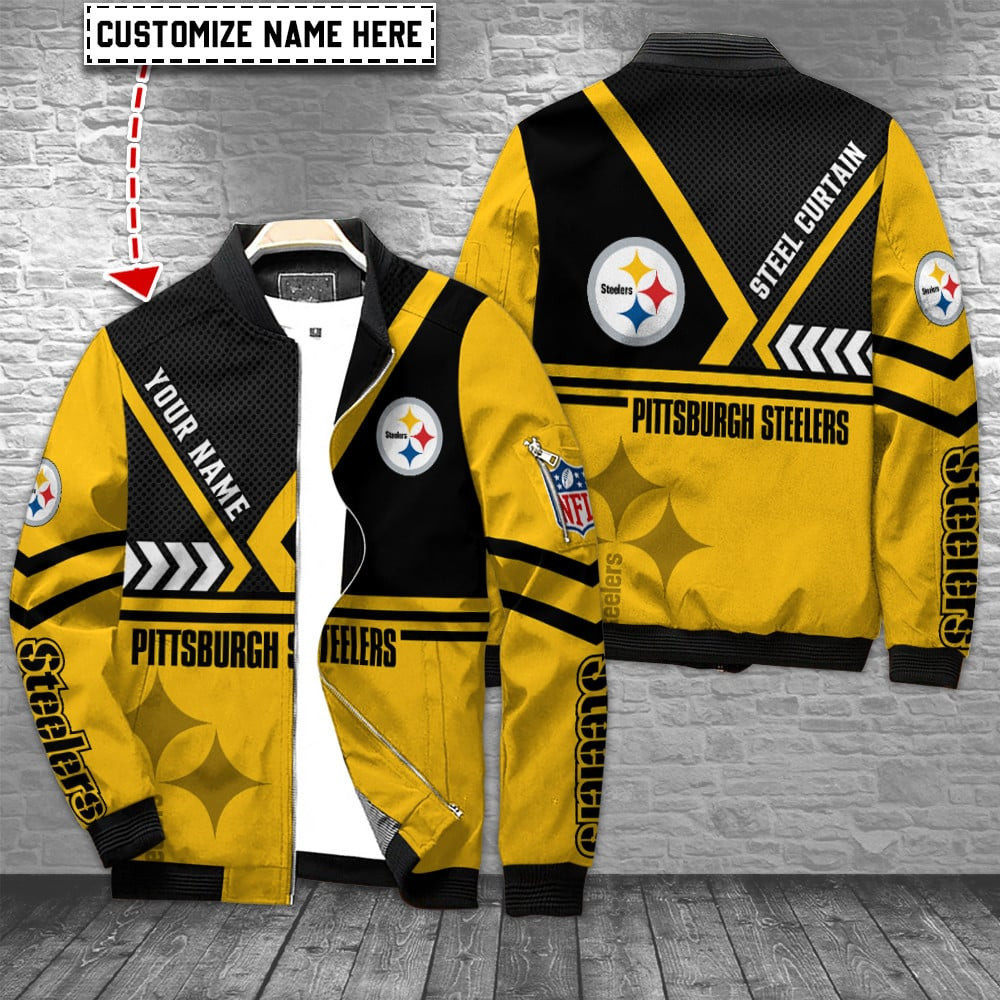 pittsburgh steelers personalized bomber jacket bg492 twrer