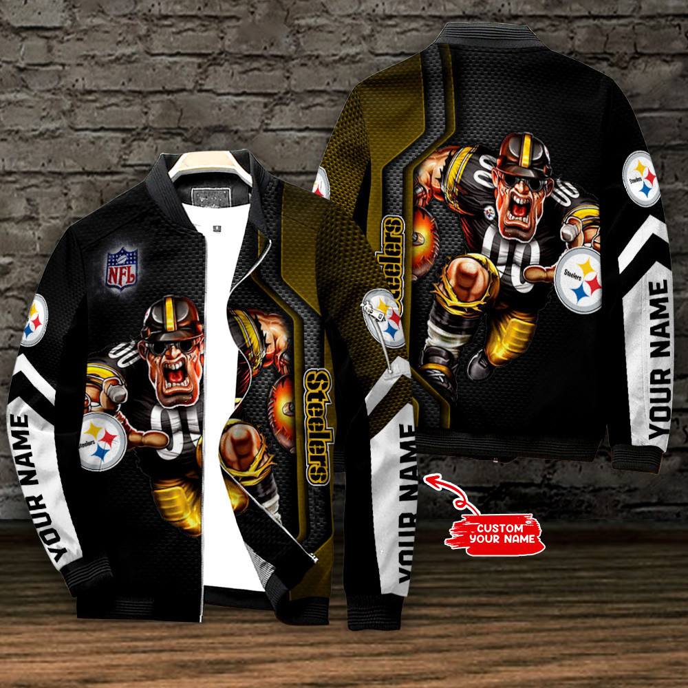 pittsburgh steelers personalized bomber jacket bg560 hl8mh