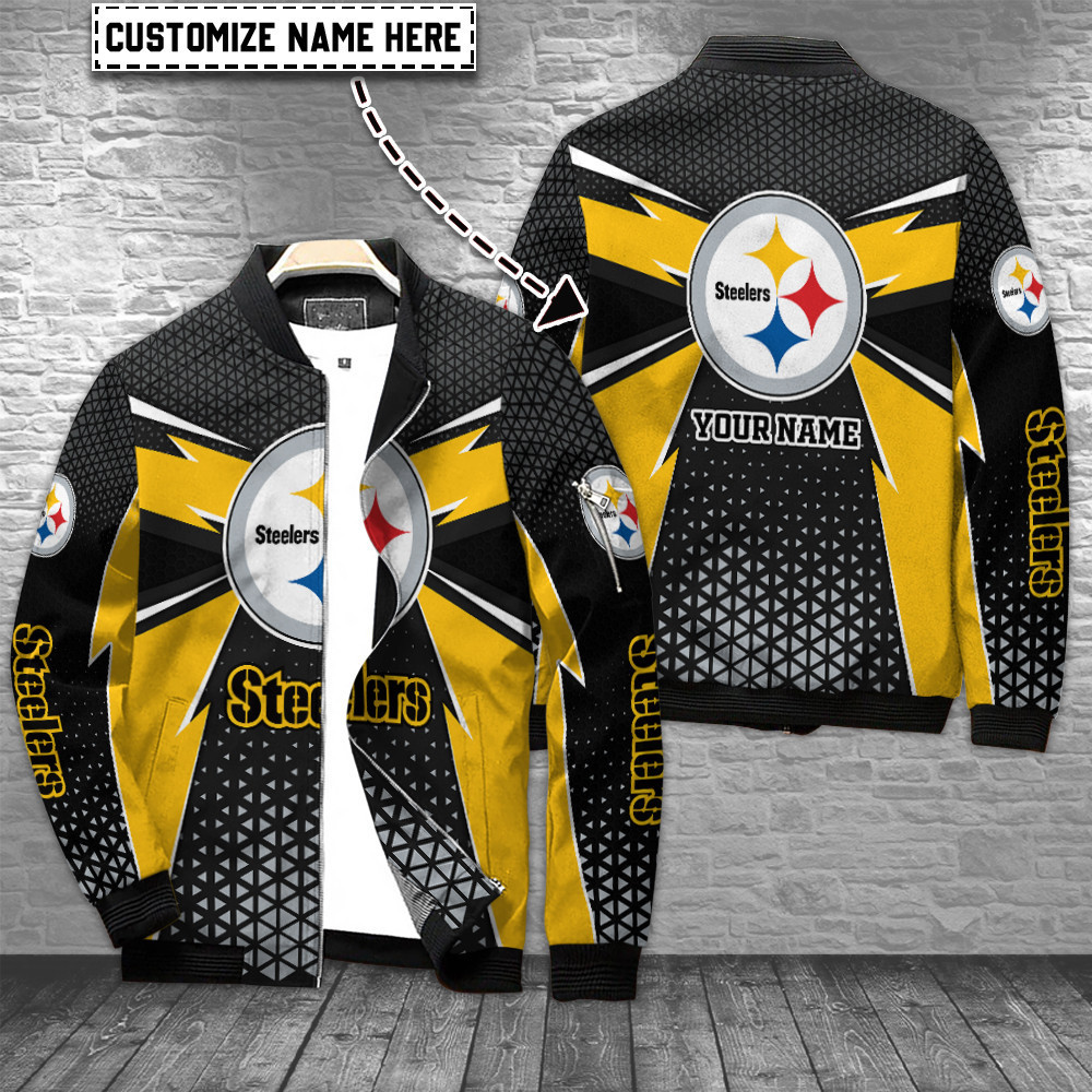 pittsburgh steelers personalized bomber jacket bg584 rrsn8
