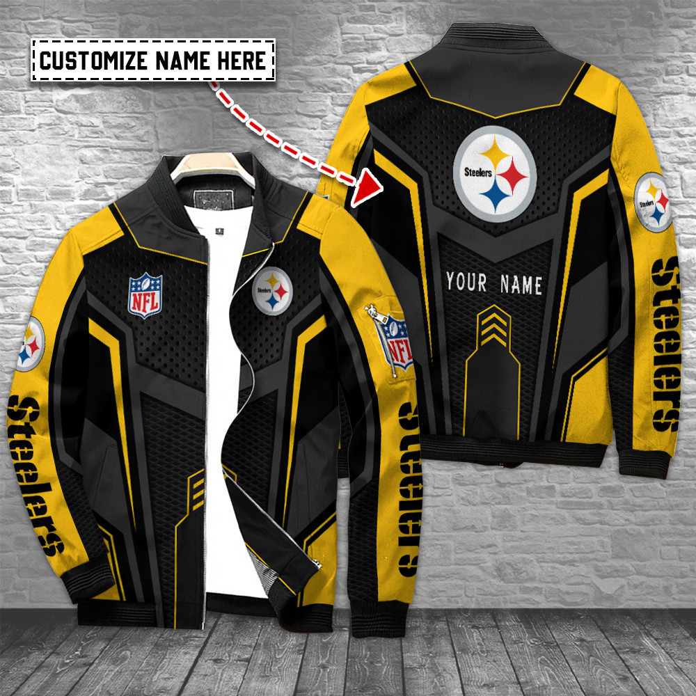 pittsburgh steelers personalized bomber jacket bg62 dlnzq