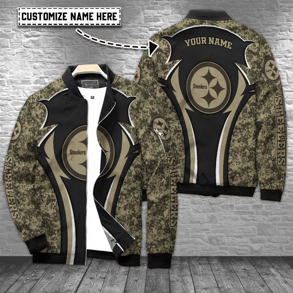 pittsburgh steelers personalized bomber jacket bg645 5a5lb