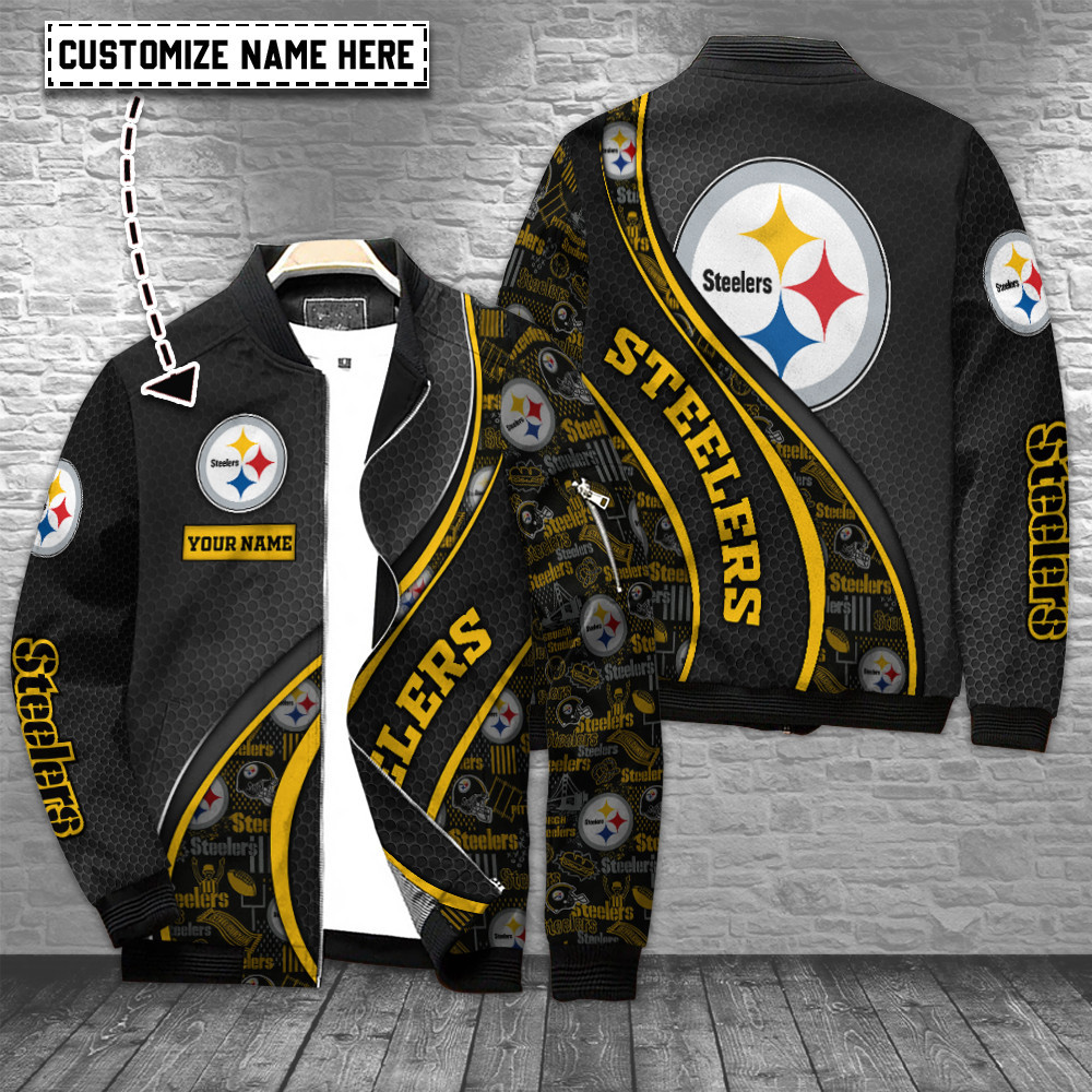 pittsburgh steelers personalized bomber jacket bg660 19ljy