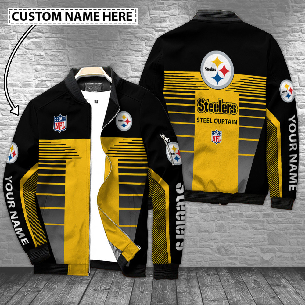 pittsburgh steelers personalized bomber jacket bg664 onxwr