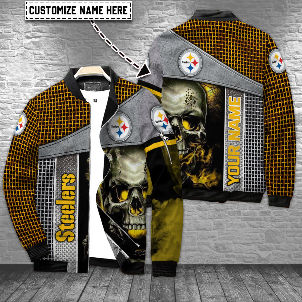 pittsburgh steelers personalized bomber jacket bg685 sdsfq