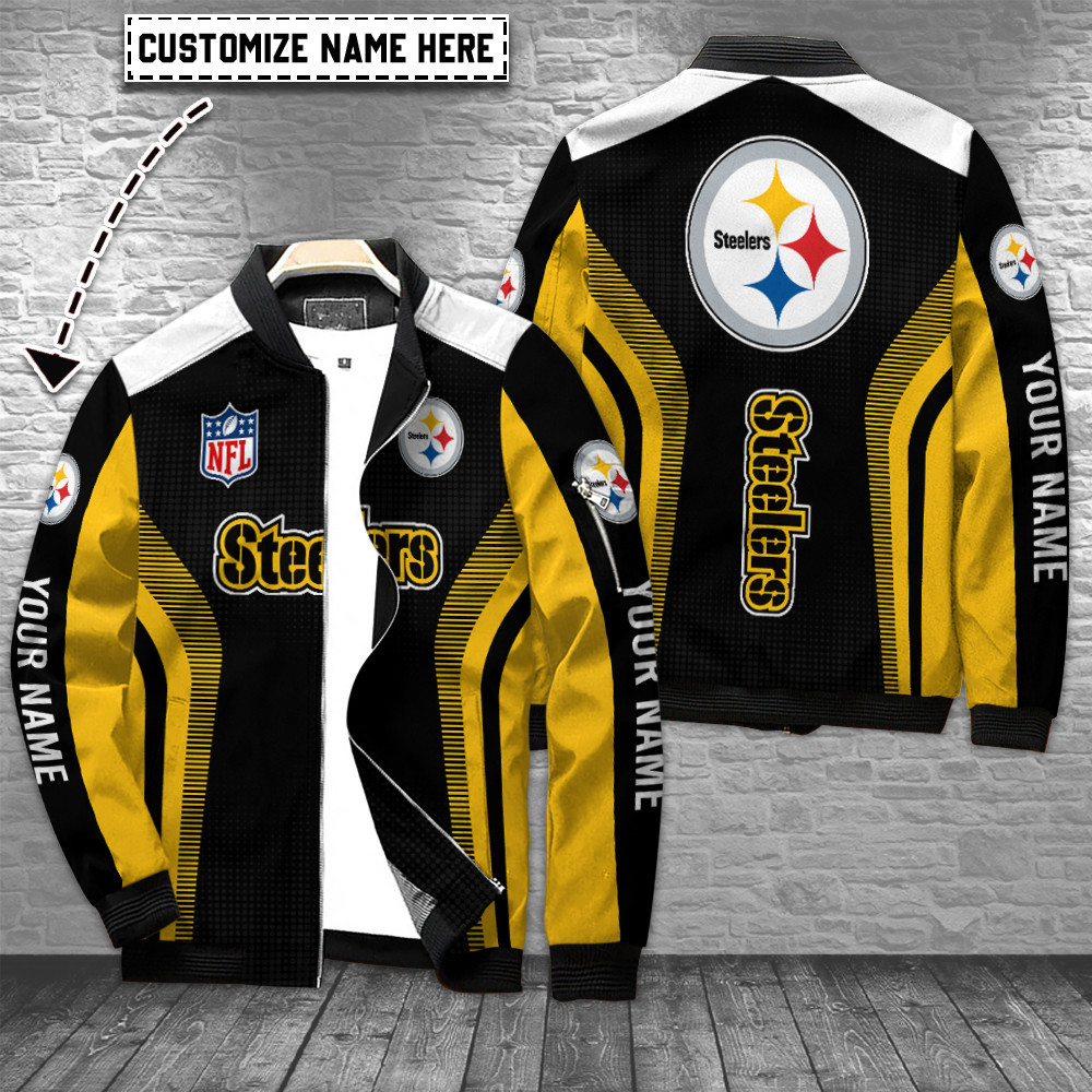 pittsburgh steelers personalized bomber jacket bg748 aezkk