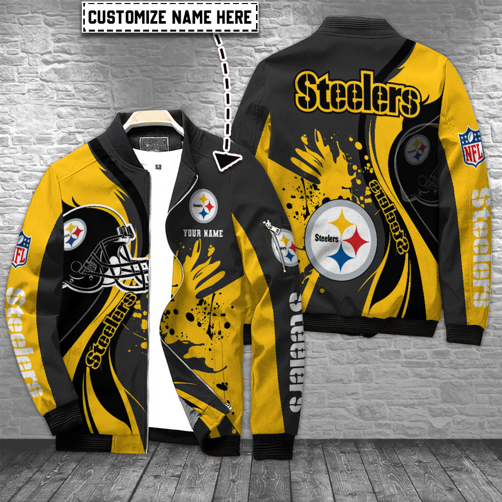 pittsburgh steelers personalized bomber jacket bg808 xpxfl