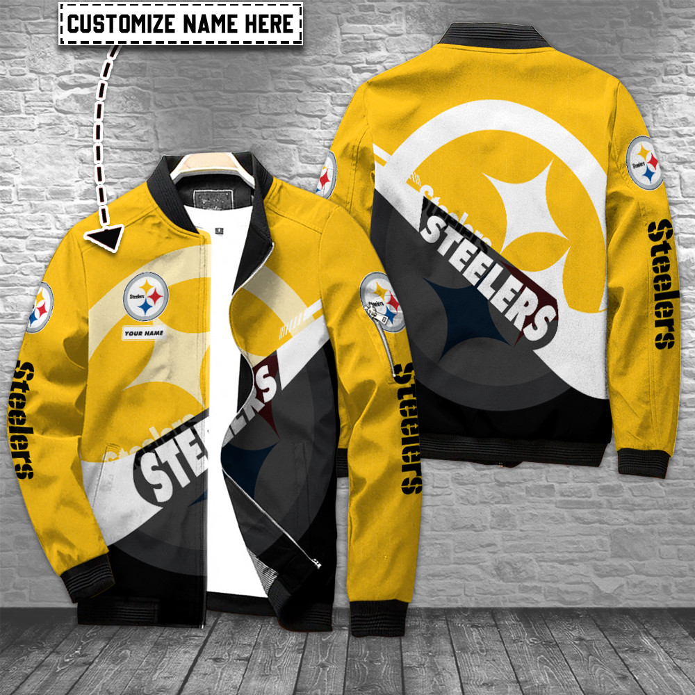 pittsburgh steelers personalized bomber jacket bg842 nsoar