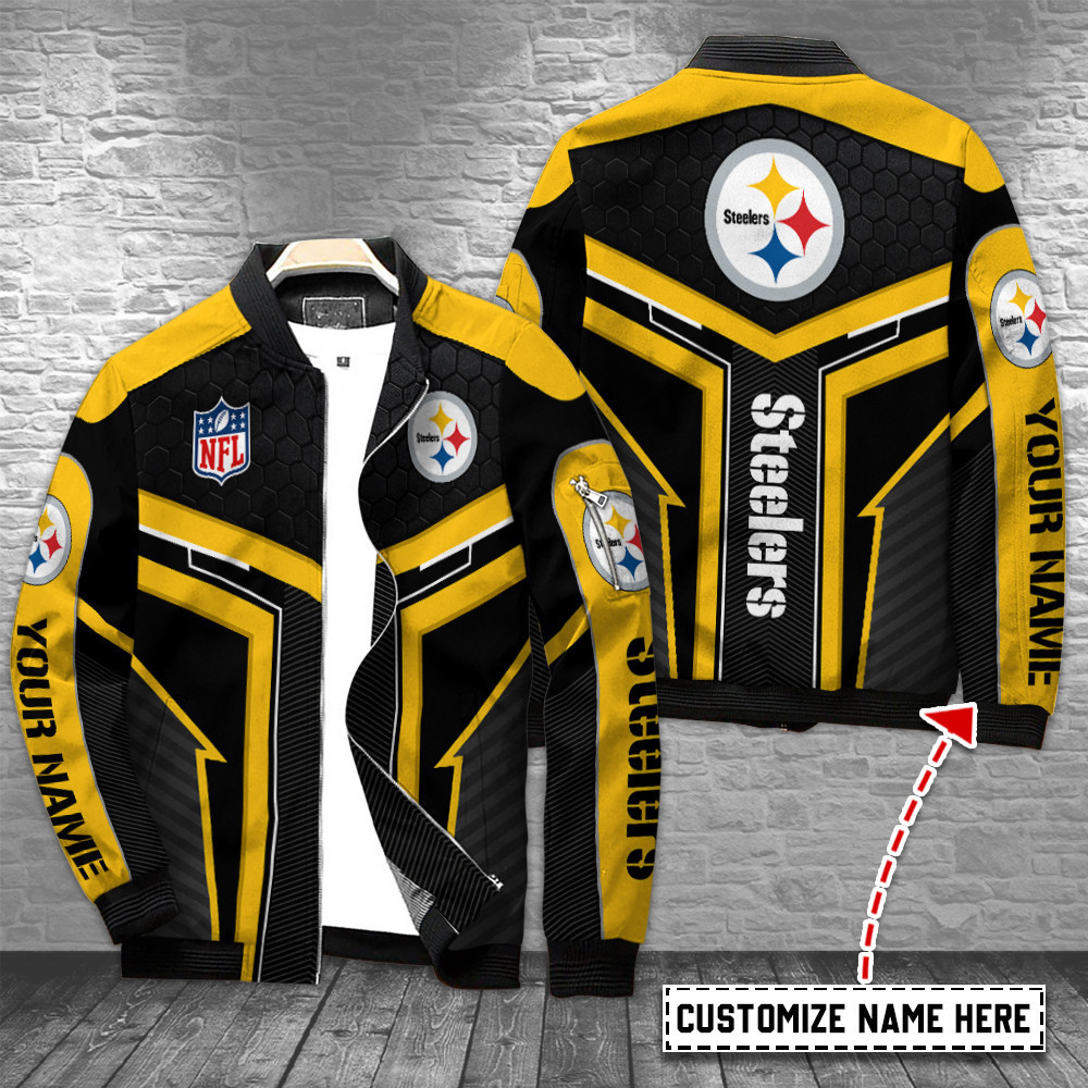 pittsburgh steelers personalized bomber jacket bg92 ymx6h