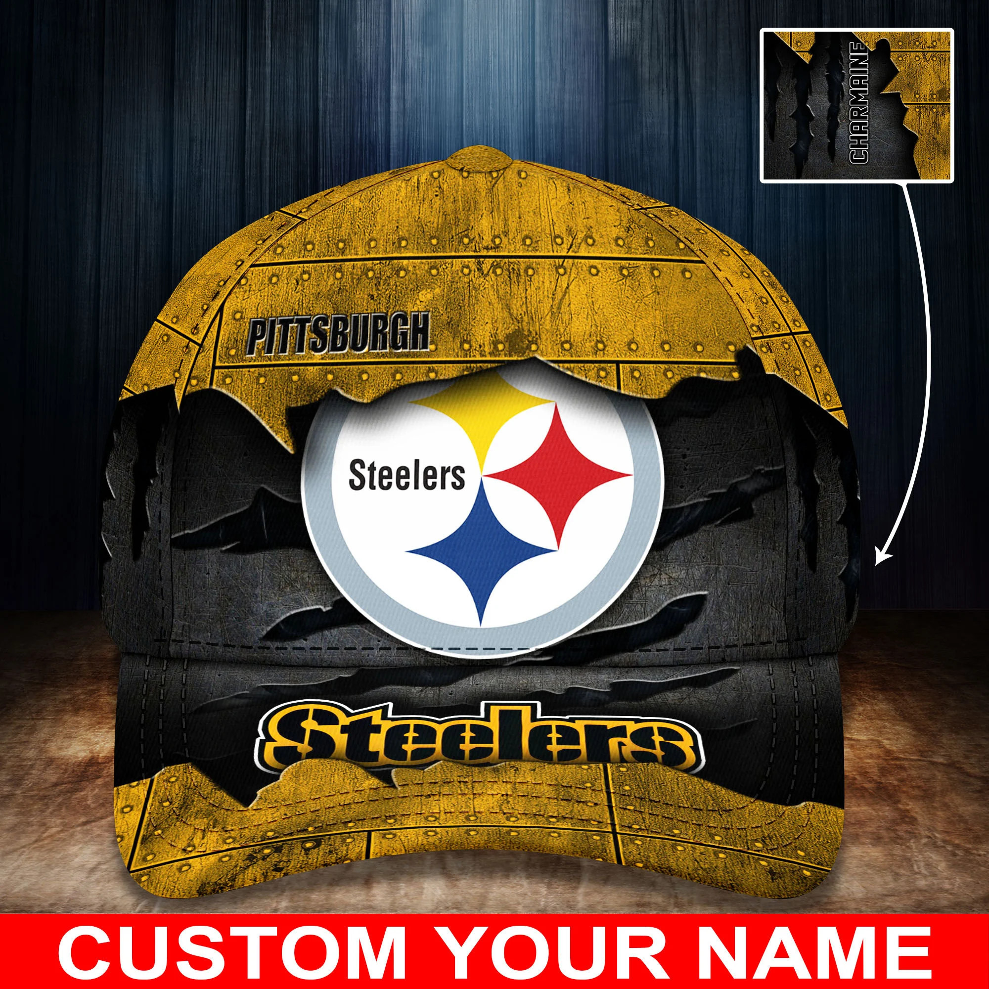 pittsburgh steelers personalized classic cap bg316 2zykf