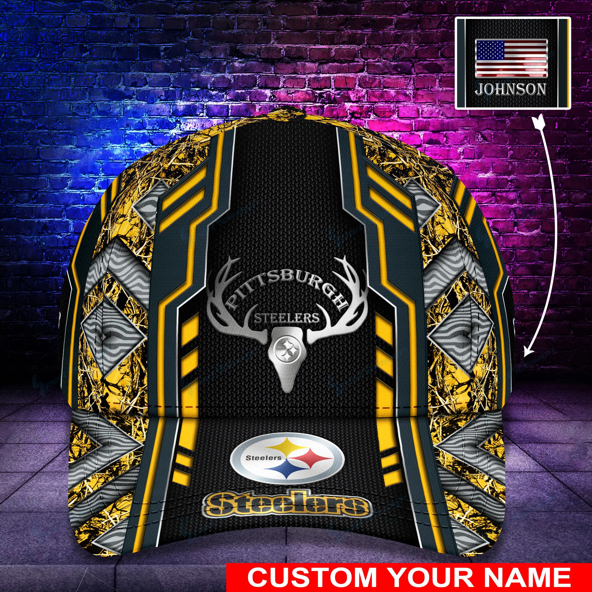 pittsburgh steelers personalized classic cap bg469 ylrkq