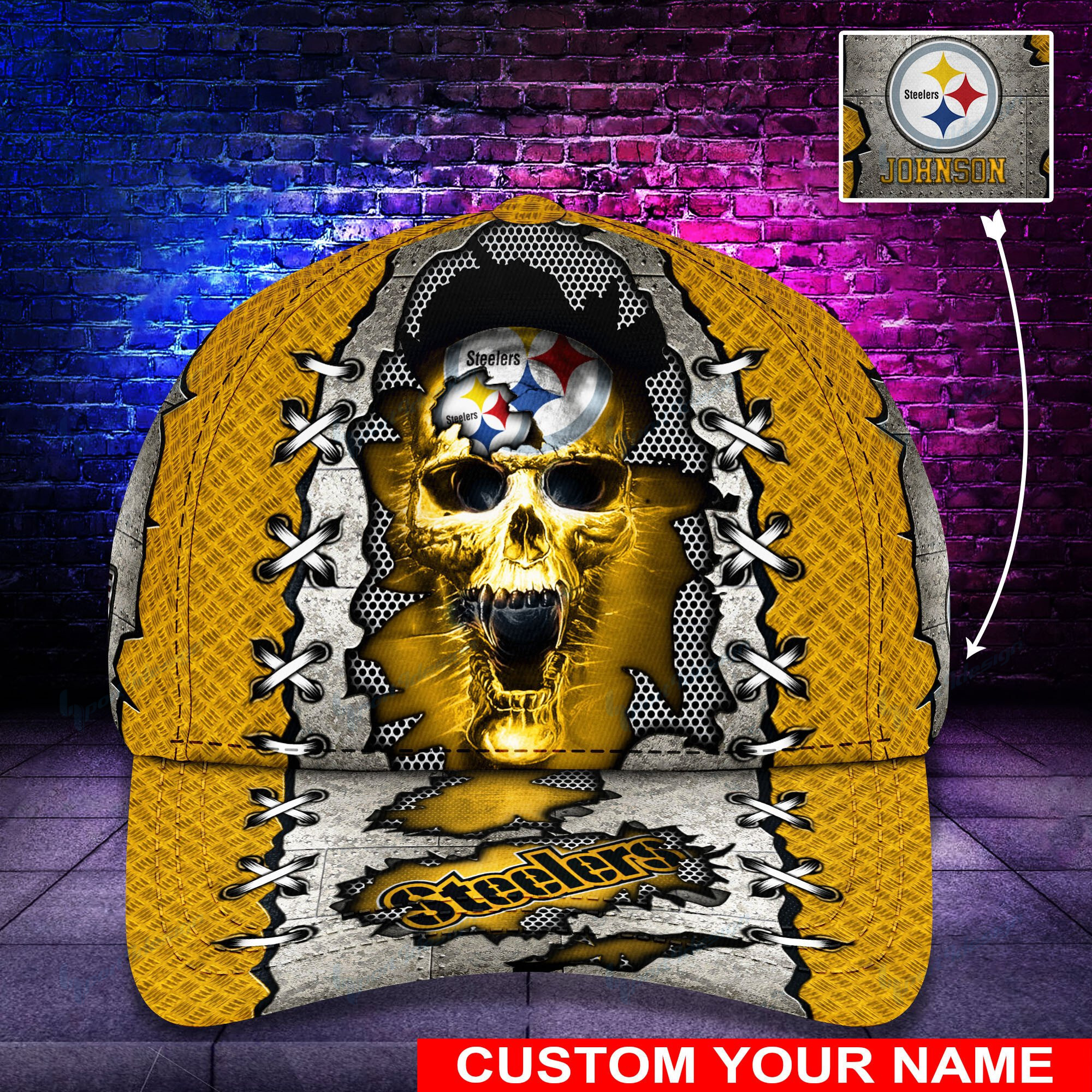 pittsburgh steelers personalized classic cap bg500 lfsgs