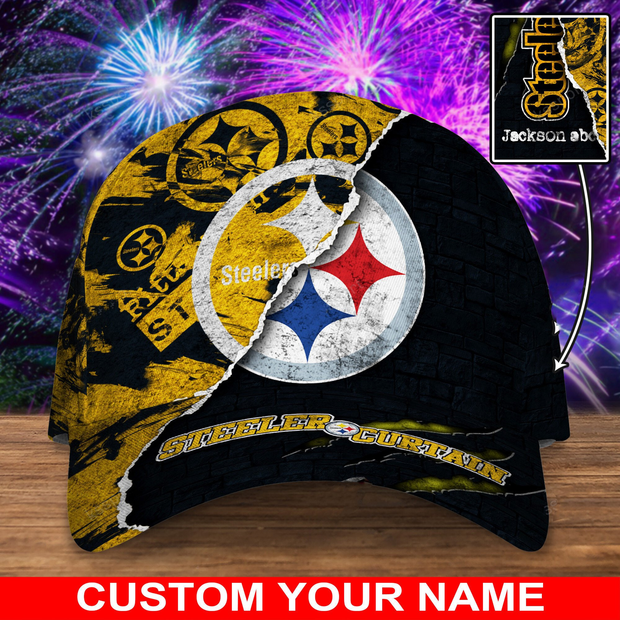pittsburgh steelers personalized classic cap bg840 8yfay