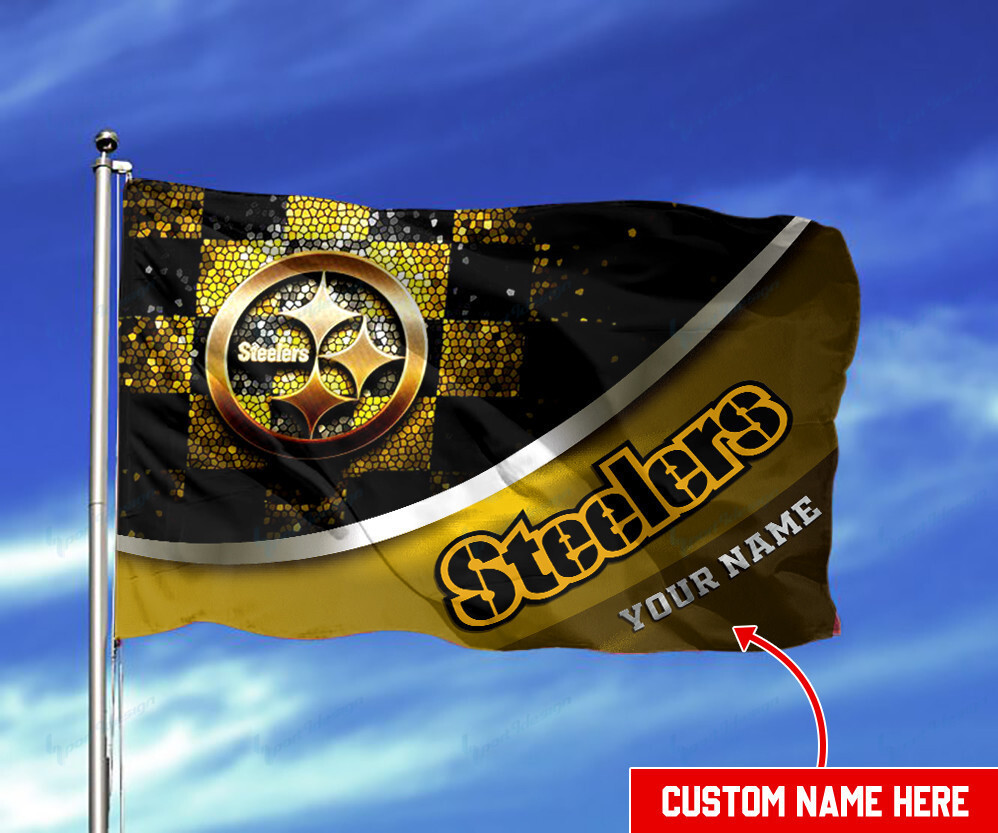pittsburgh steelers personalized flag 128 8ivxr