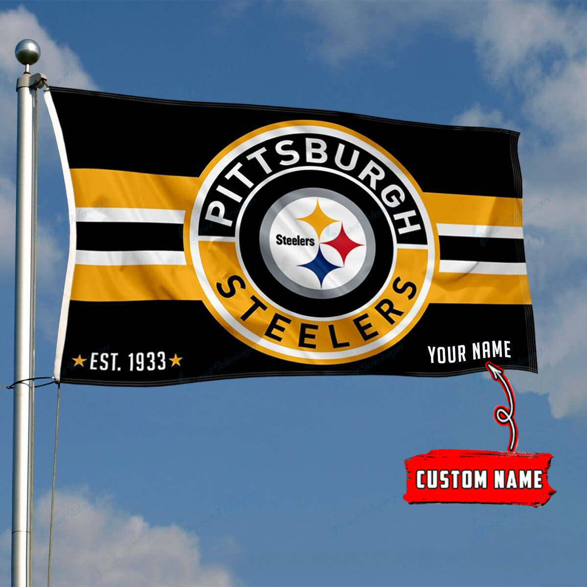 pittsburgh steelers personalized flag 191 tnuyj