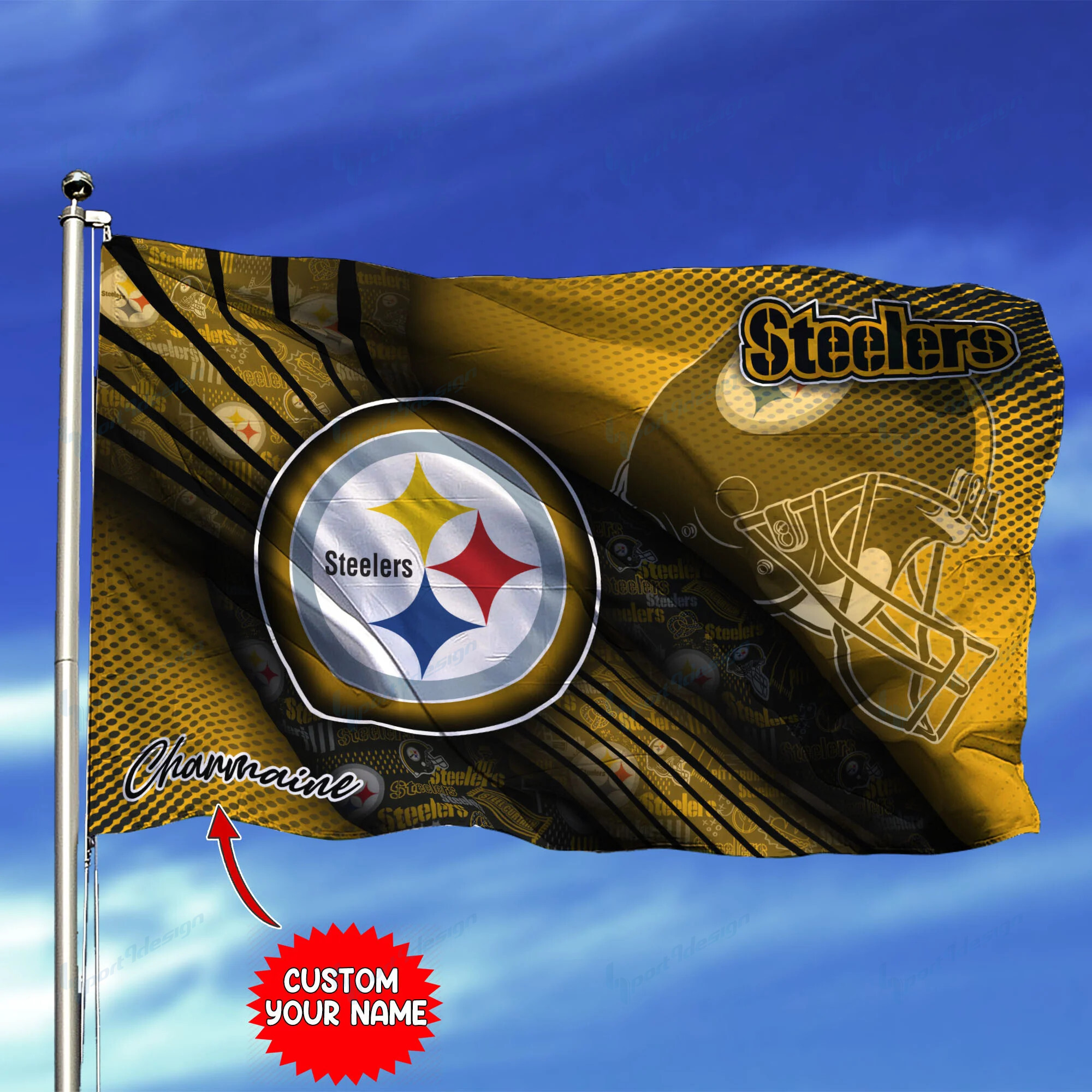 pittsburgh steelers personalized flag 231 tv3wo