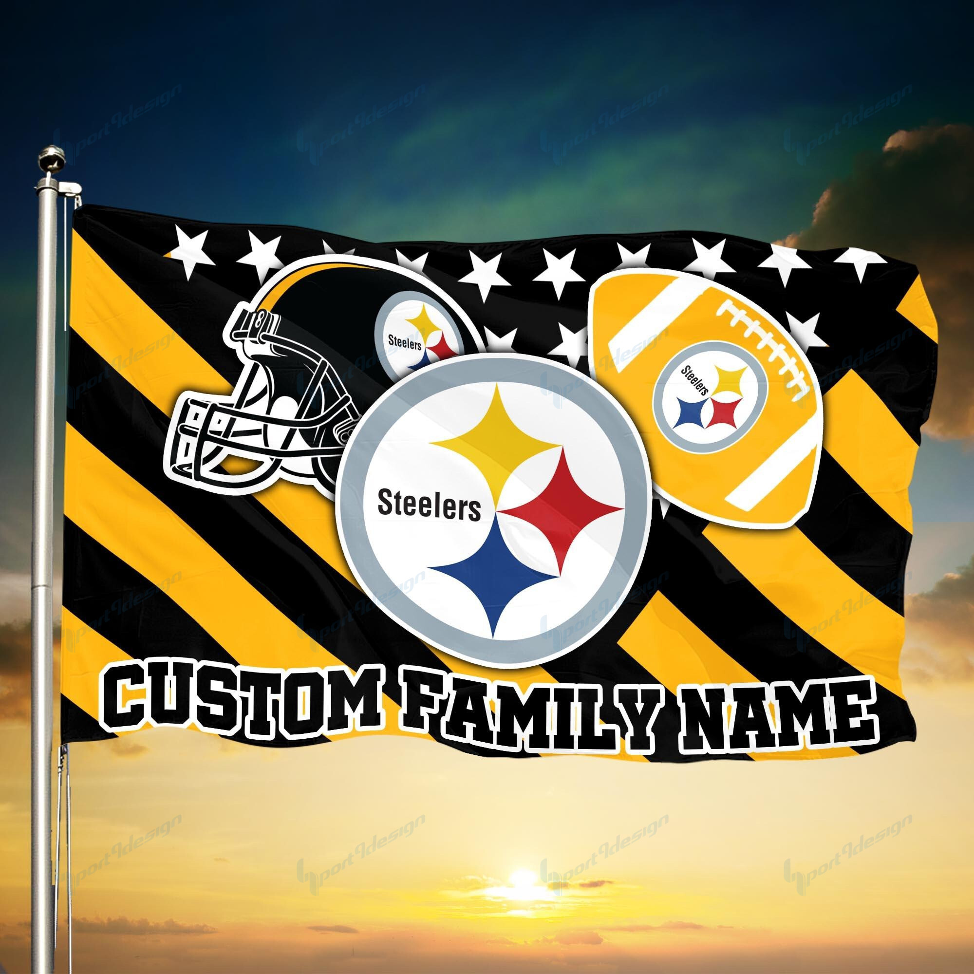 pittsburgh steelers personalized flag 90 di4ox