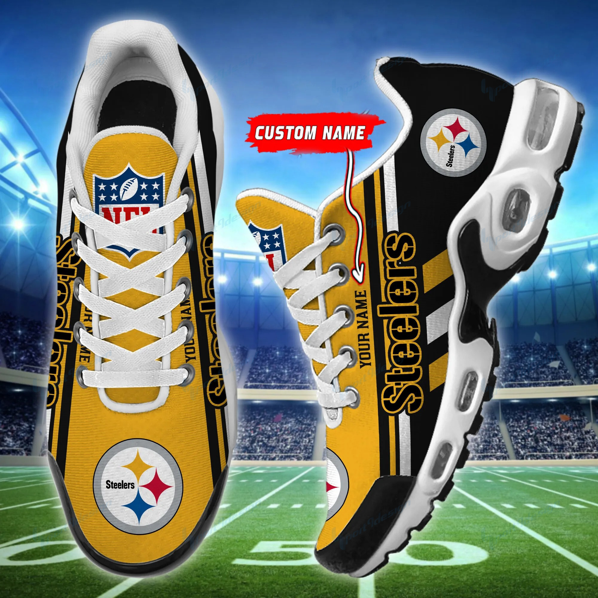 pittsburgh steelers personalized plus t n youth sneakers bg74 16oa2