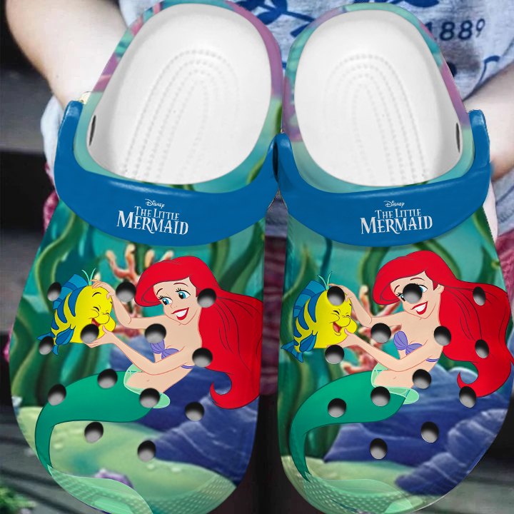 playful little mermaid and friends disney cartoon clogs for kids and adults rrinh