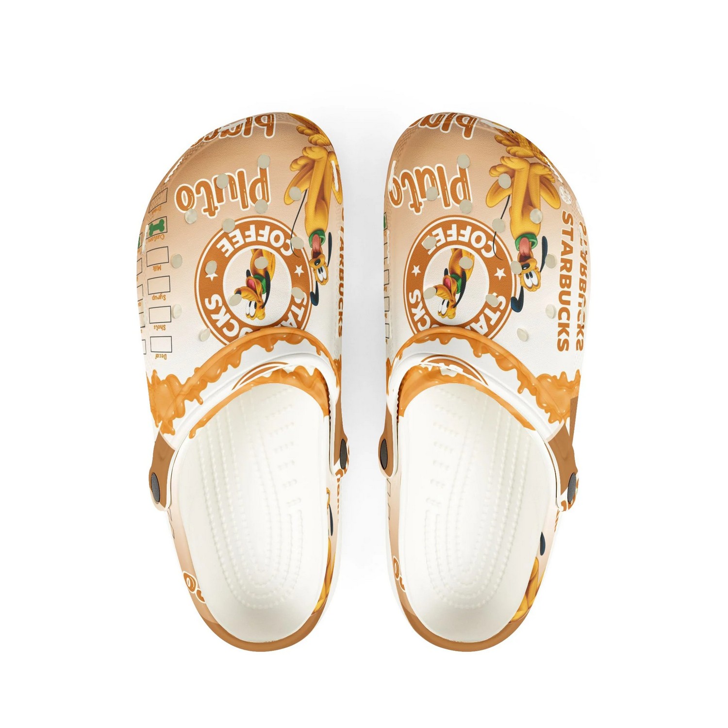 pluto starbucks coffee clogs for kids and adults arwbb