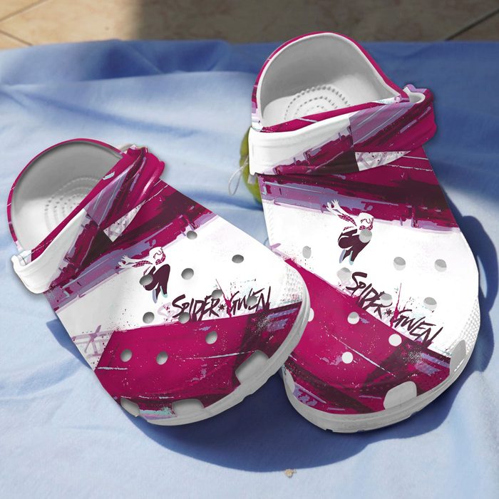 pretty ghost spider gwen stacy clogs for kids and adults tdi9i