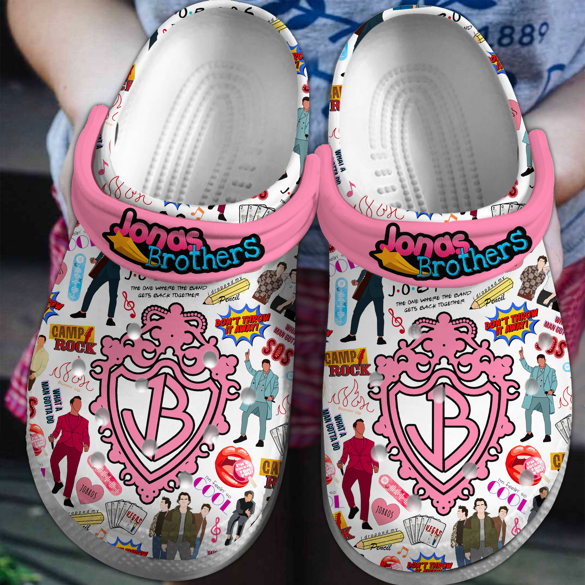 pretty pink design jonas brothers music clogs fast shipping worldwide 5ekk4