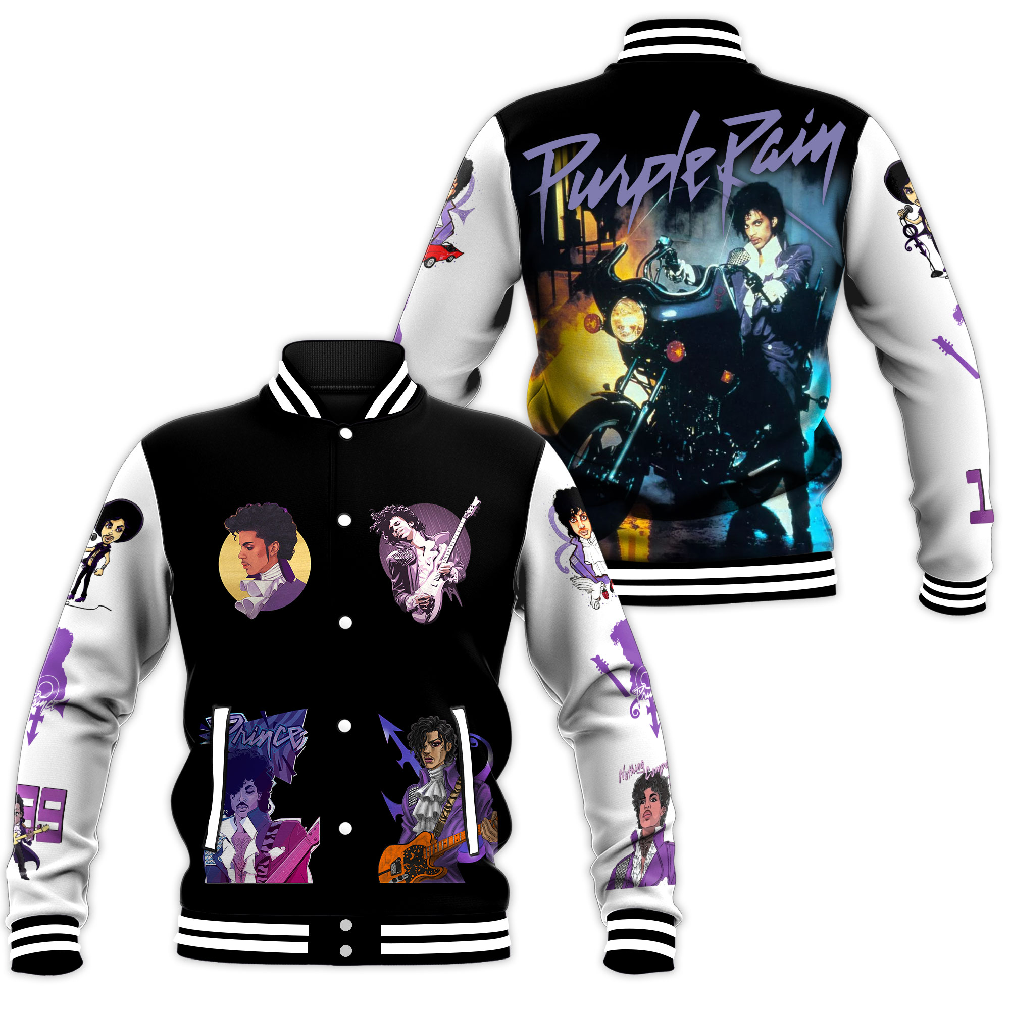 prince the purple rain trendy baseball jacket 8hcnw