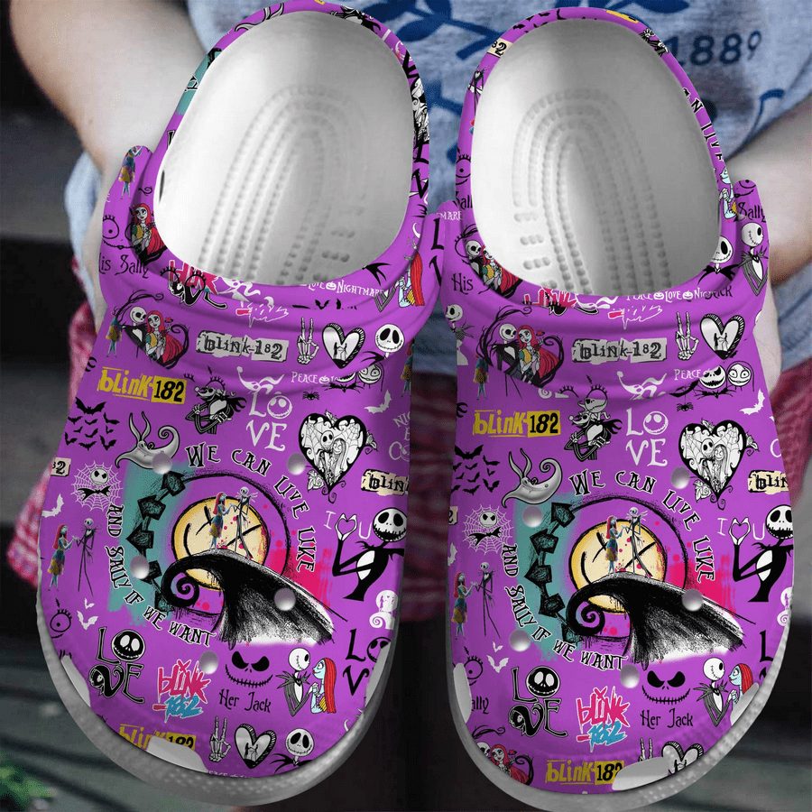purple design crossover blink 182 26 nightmare before christmas clogs ryxry