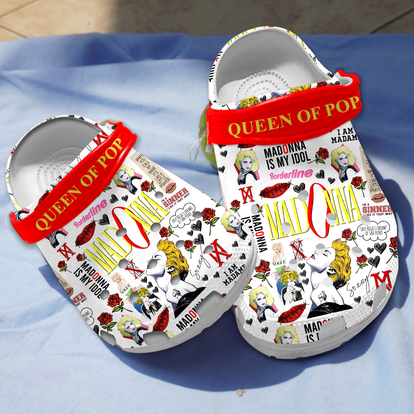 queen of pop madonna music clogs for kids 26 adults 2nam7