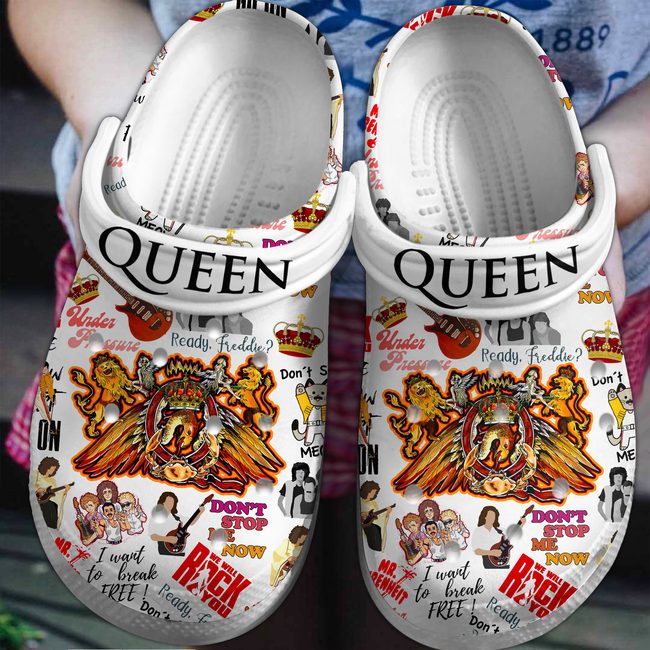 queen rock music band crocs for men and women byibx