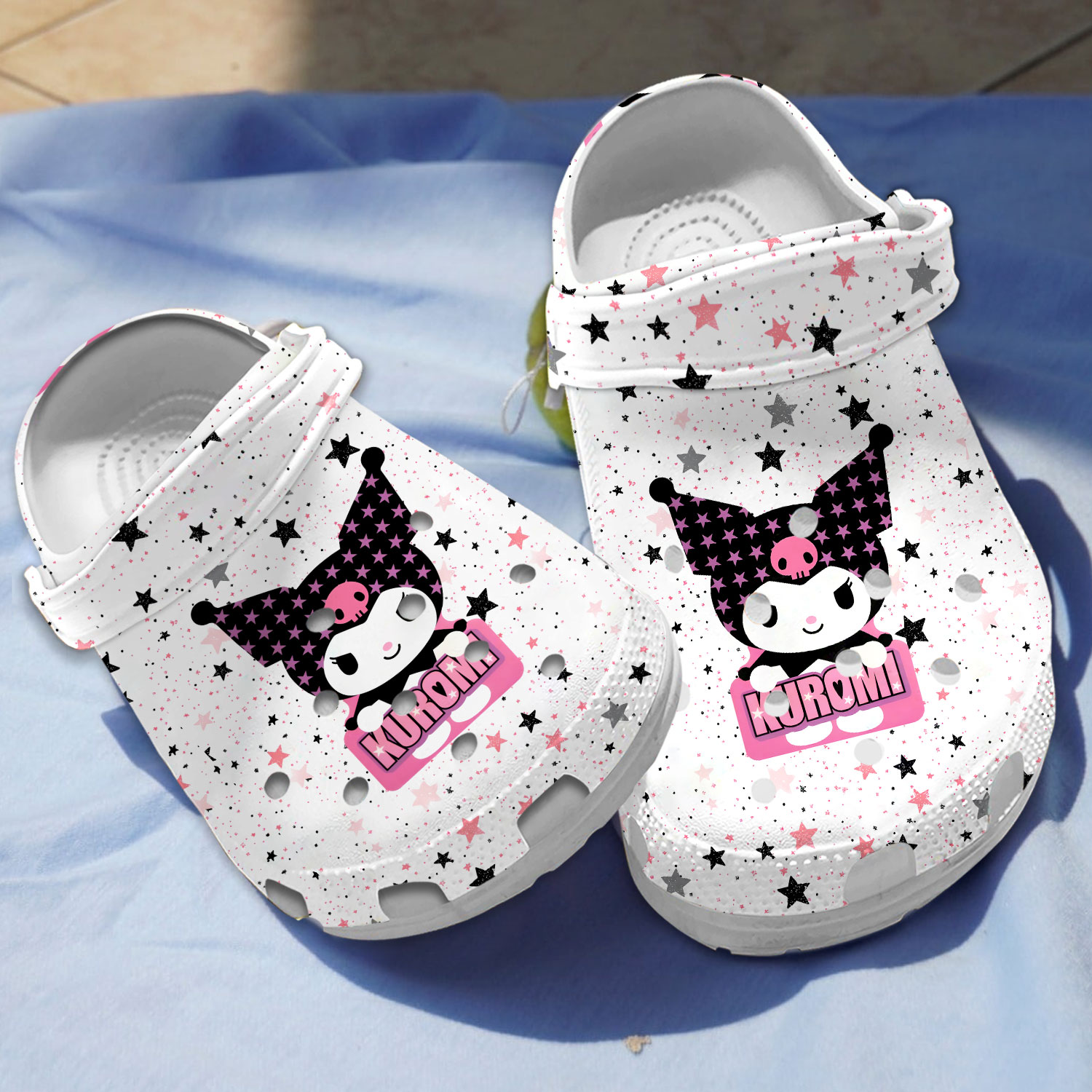 quirky white slippers kuromi star sprinkle cartoon clogs fast shipping worldwide ddyih
